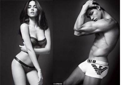 ▲ 아르마니 새모델 메간폭스(좌)와 호날두(우)ⓒ 아르마니