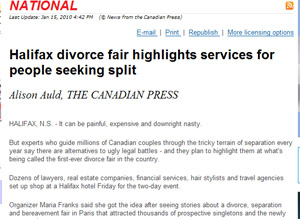 ▲ 이혼 전문가들이 캐나다 노바스코샤주 주도인 핼리팩스에 모여 핼리팩스 이혼박람회((Halifax Divorce Fair)를 열었다 ⓒ&nbsp;캐나다통신 캡쳐&nbsp;