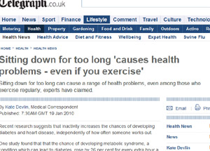 ▲ &lsquo;엉덩이 무거운&rsquo; 사람들은 짬짬이 운동을 하더라도 고혈압이나 당뇨 등에 걸릴 위험성이 높다는 연구결과가 나왔다. ⓒ 뉴데일리