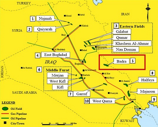 ▲ 바드라 유전 광구도&nbsp; ⓒ 뉴데일리
