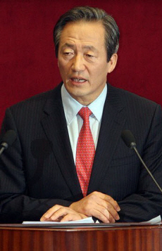 ▲ 한나라당 정몽준 대표가 2일 오전 국회 본회의장에서 교섭단체 대표연설을 하고 있다. ⓒ 연합뉴스