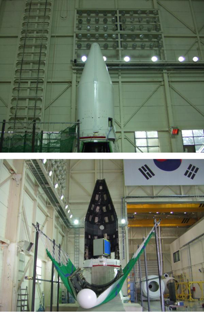 ▲ 나로호 페어링 비정상 분리 지상실험 모습. ⓒ 뉴데일리 