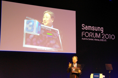 ▲ 3D LED TV 소개하는 윤부근 사장&nbsp;ⓒ 뉴데일리