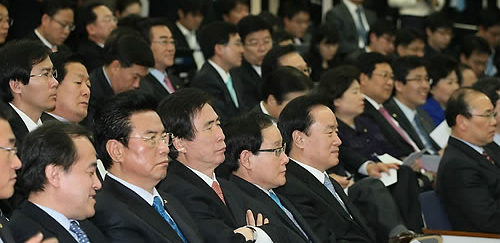 ▲ 한나라당 의원총회 ⓒ연합뉴스