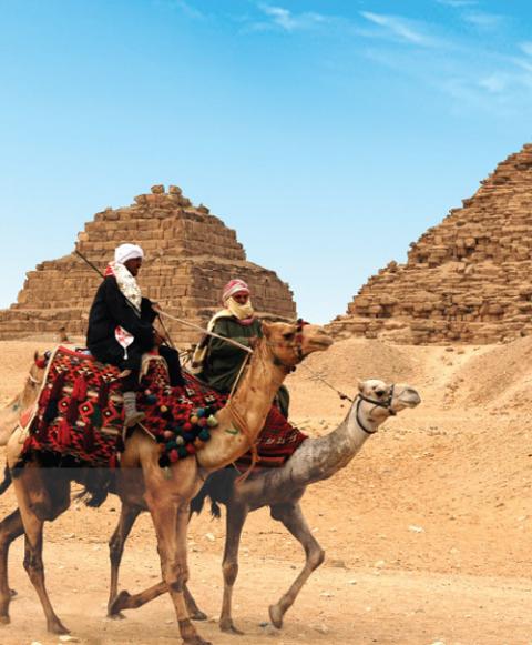 ▲ 낙타 산책 (피라미드 지대) 