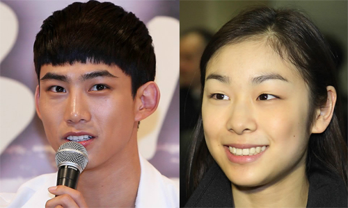 ▲ 2PM 옥택연(좌)과 피겨 퀸 김연아(우)&nbsp;ⓒ 연합뉴스