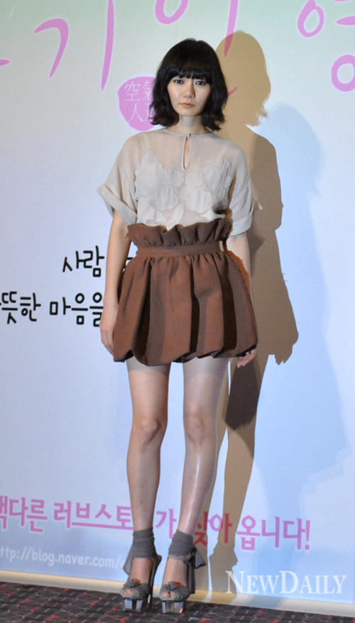 ▲ 영화 '공기인형' 언론시사회에 참석한 배우 배두나 ⓒ 뉴데일리