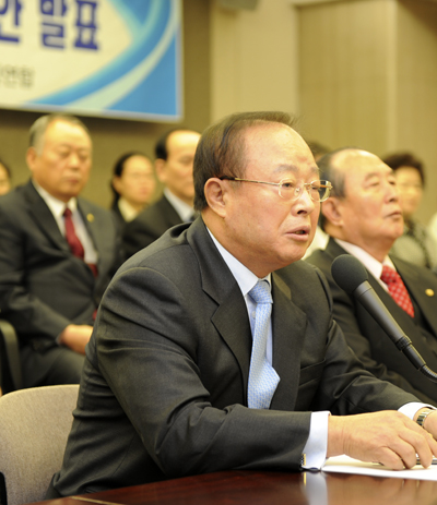 ▲ 바른교육국민연합 김병묵 공동상임대표가 