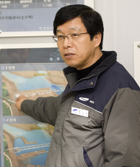 ▲ 삼성건설 한강 살리기 4공구(여주) 박기원 소장 ⓒ 뉴데일리