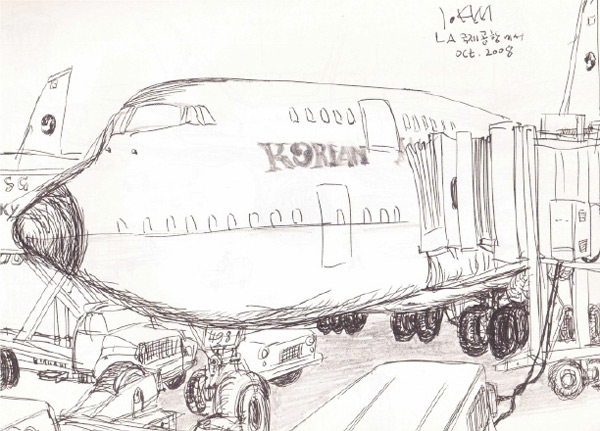 ▲ 김정作 LA아리랑90.5X90.5cm. 2006作, 美&lsquo;캄&rsquo;소장(所藏) ⓒ 뉴데일리