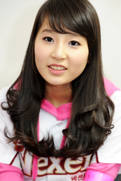 ▲ 넥센 히어로즈 치어리더 김민주 양.  ⓒ 김상엽 기자