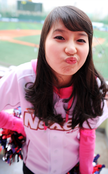 ▲ 넥센 히어로즈 치어리더 김민주 양.  ⓒ 김상엽 기자 