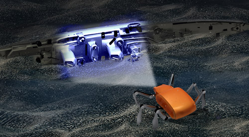 ▲ 다관절 해저로봇의 탐사 개념도 ⓒ 뉴데일리