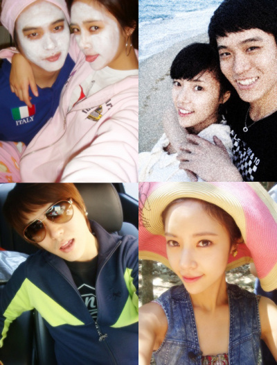 ▲ 미니홈피에 연인 김용준과 셀카사진을 공개한 황정음 ⓒ&nbsp;황정음 미니홈피&nbsp;