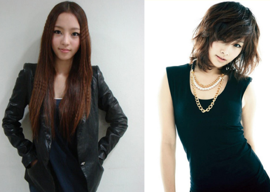 ▲ 카라의 구하라(좌)와 니콜(우).