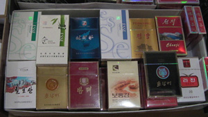 ▲ 북한시장에서 판매되는 남한 담배 ⓒ 자유북한방송