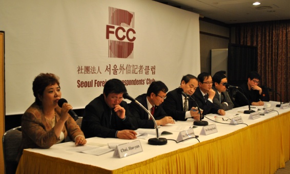 ▲ 27일 외신기자클럽에서 열린 '김정일정권의 반인륜적인 야만통치: 탈북자엘리트들의 증언' 기자회견장 ⓒ 뉴데일리