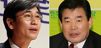 ▲ 민주당 김진표 후보(오른쪽)와 국민참여당 유시민 후보(왼쪽) ⓒ연합뉴스