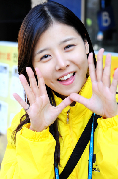 ▲ 자원봉사자 박송이(23, 전주대) 양 ⓒ 김상엽 기자 