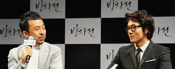 ▲ 영화 '방자전' 제작보고회에 참석한&nbsp;김대우 감독(좌)과 배우 김주혁(우)&nbsp;ⓒ&nbsp;김상엽 기자&nbsp;