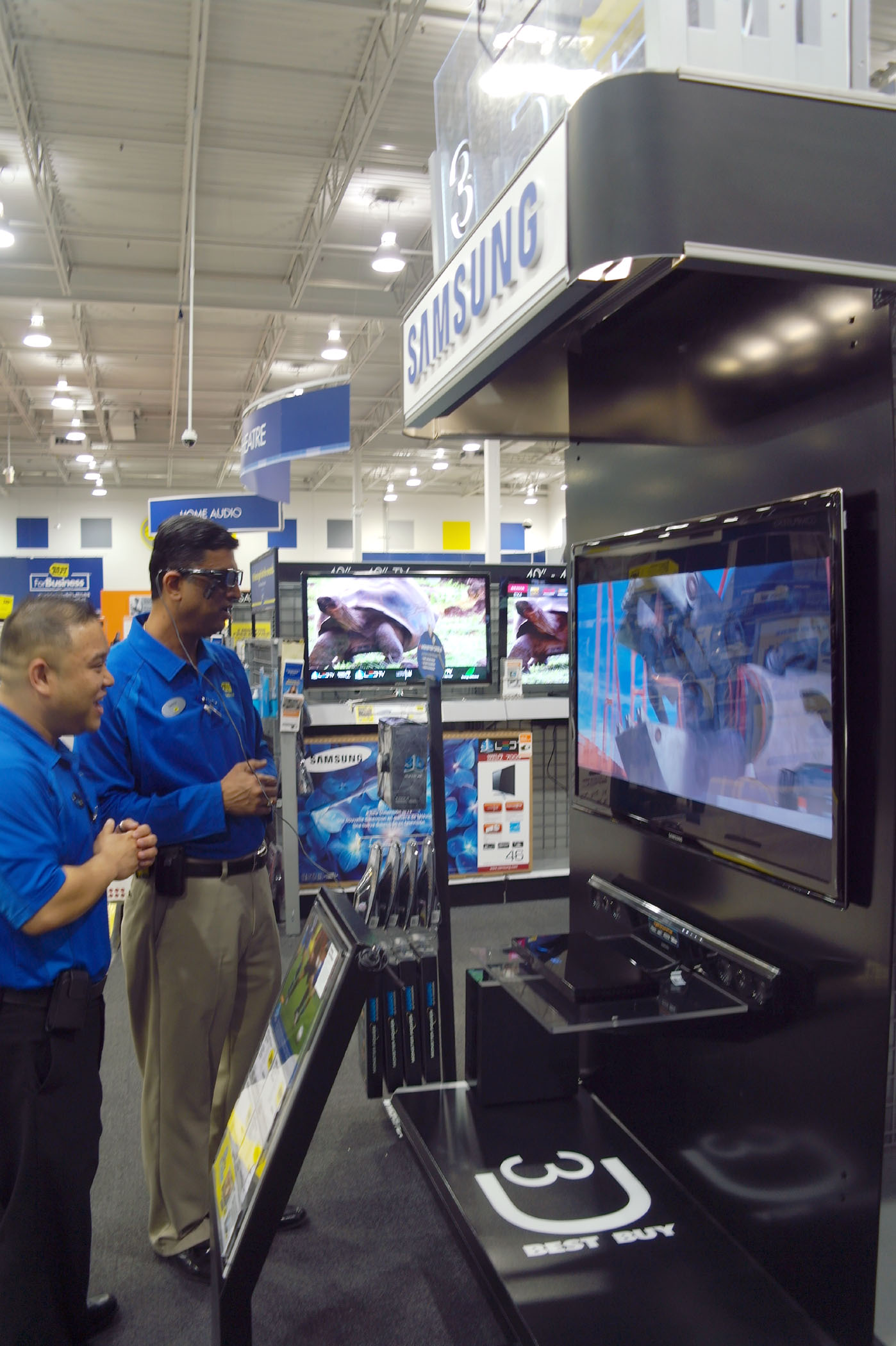 ▲ 미국 베스트 바이 매장에 진열된 삼성전자 제품ⓒ 뉴데일리