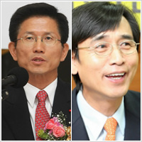 ▲ 한나라당 김문수(왼쪽),국민참여당 유시민(오른쪽) 경기도지사 후보 ⓒ연합뉴스
