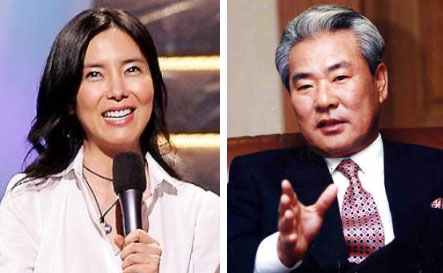 ▲ 장은영(40) 전 KBS 아나운서와 동아그룹 최원석(67) 전 회장.