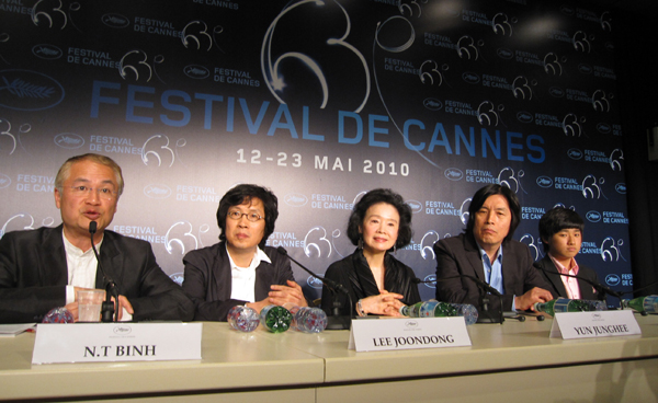 ▲ 지난 19일 칸 팔레 드 페스티벌에서 열린 영화 '시' 프레스 컨퍼런스 ⓒ 뉴데일리