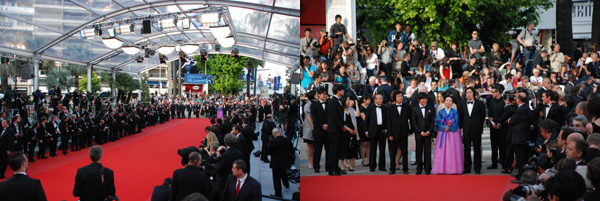 ▲ 19일 뤼미에르 극장 앞에서 진행된 제63회 칸 국제영화제 <시>의 공식 스크리닝 레드카펫 현장 ⓒ 뉴데일리