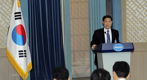 ▲ 박선규 청와대 대변인이 춘추관에서 브리핑 하고 있다. ⓒ연합뉴스