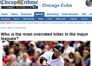 ▲ 시카고트리뷴이 이치로를 가장 과대평가된 선수로 꼽았다 ⓒ 시카고트리뷴 캡처