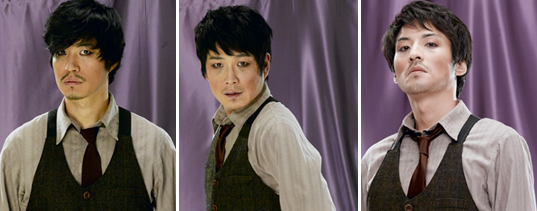 ▲ 뮤지컬 '잭더리퍼' 앤더슨役 캐스팅(왼쪽부터 유준상, 민영기, 김준형)&nbsp;ⓒ 뉴데일리