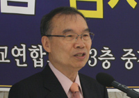 ▲ 김진홍 뉴라이트전국연합 상임의장 ⓒ 뉴데일리