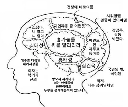 ▲ SBS 드라마 '나쁜남자' 심건욱 뇌구조 ⓒ 뉴데일리