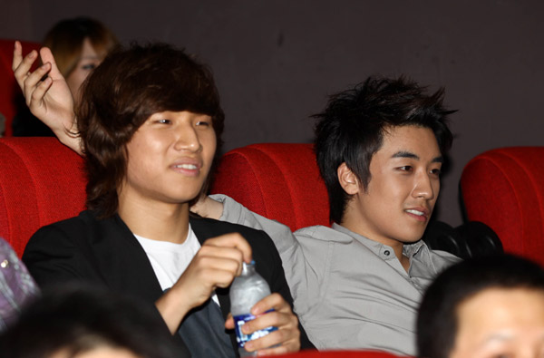 ▲ 영화 '포화속으로' VIP 시사회에 참석한 빅뱅 ⓒ 뉴데일리