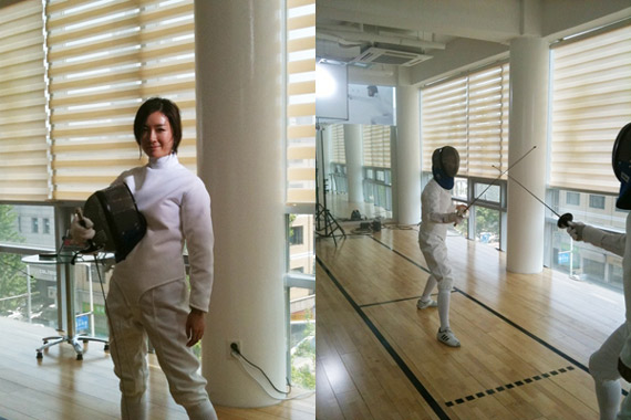 ▲ SBS 드라마 '나쁜남자' 촬영 중인 오연수 ⓒ&nbsp;오연수 트위터&nbsp;