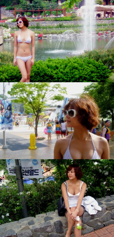 ▲ 배우 고은아가 비니키 몸매를 공개했다&nbsp;ⓒ&nbsp;고은아 미니홈피&nbsp;