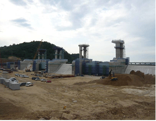 ▲ 칠곡보의 가동보 부분. ⓒ 뉴데일리