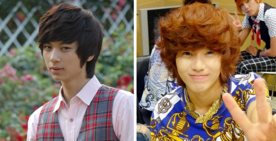 ▲ 김시형(왼쪽)과 샤이니의 멤버 태민.