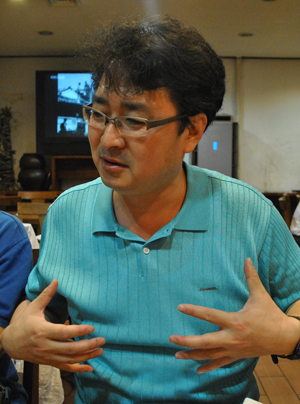 ▲ 연극 '6.25전쟁과 이승만'의 기획자 김순국 ⓒ 뉴데일리