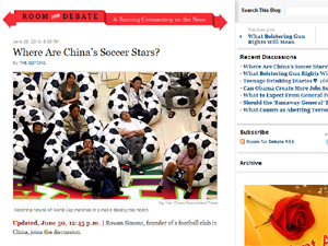 ▲ 뉴욕타임스가 13억 명 인구를 자랑하는 중국이 월드컵 축구대회 본선에 좀처럼 오르지 못하는 이유를 분석했다. ⓒ&nbsp;뉴욕타임스 캡처&nbsp;