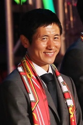 ▲ 이영표 선수가 지난달 29일 오후 서울광장에서 열린 '남아공 월드컵 선수단 환영 국민대축제'에서 미소를 짓고 있다.&nbsp;&nbsp;ⓒ 연합뉴스