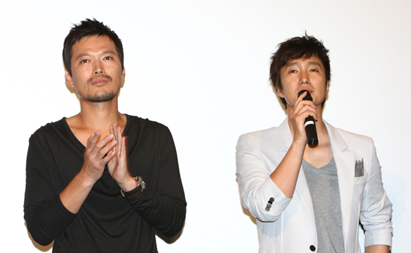 ▲ 영화 '이끼'의 정재영(좌)과 박해일(우) ⓒ 뉴데일리