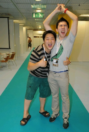 ▲ 칸 국제광고제 영라이언스 필름 경쟁부문에서 금상을 수상한 제일기획의 아트디렉터 김진형 프로와 카피라이터 이성하 프로. ⓒ 뉴데일리