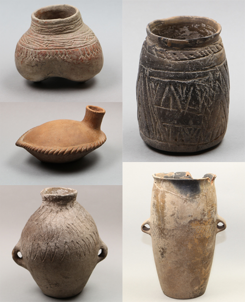▲ 홍산문화의 특징을 보여주는 토기들 ⓒ 뉴데일리