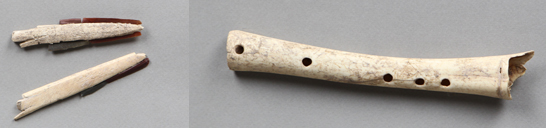 ▲ 뼈칼과 뼈피리 ⓒ 뉴데일리