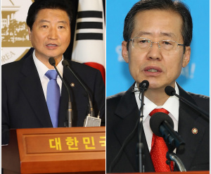 ▲ 안상수(왼쪽),홍준표 후보 ⓒ연합뉴스