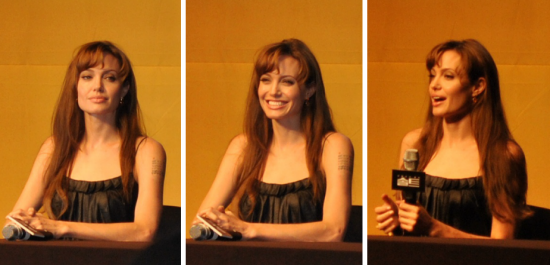 ▲ 영화 '솔트'의 홍보를 위해 입국한 할리우드 배우 안젤리나 졸리가 28일 오후 2시30분 서울 신라호텔에서 열린 기자회견에서 취재진과 질의응답을 갖고 있다. 졸리는 이틀간 서울 신라호텔에서 머문 뒤 29일 오전 8시께 미국으로 떠난다. ⓒ 뉴데일리