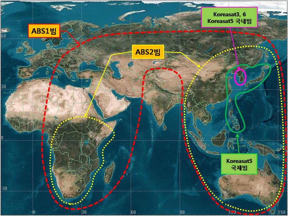▲ kt, 콘도셋 위성 커버리지ⓒ 뉴데일리