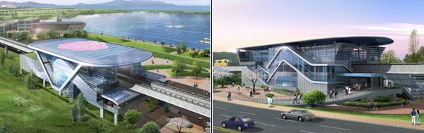 ▲ 용유관광단지에 들어서는 자기부상열차 역. ⓒ 뉴데일리